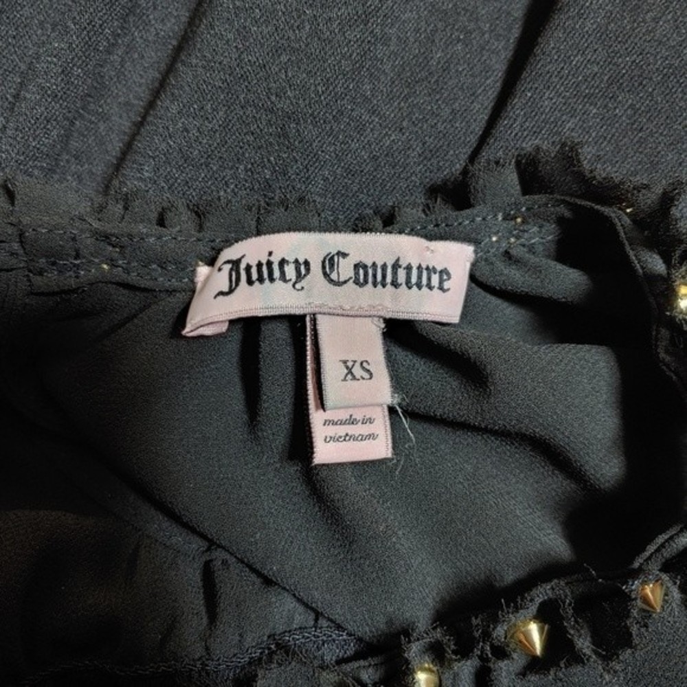 PULL IN 24HRS Juicy Couture Black Mesh Dress Studded Beauty Size XS - Picture 10 of 11